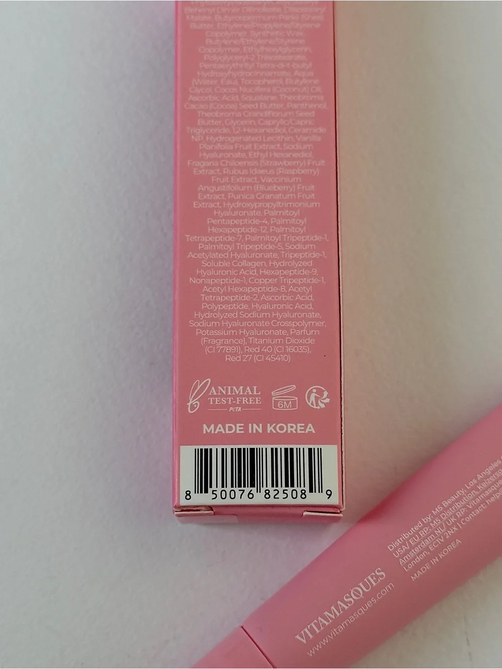 Vitamasques Plump & Repair Tinted Lip Butter Balm in Pink Vanilla. 10 mL / 0.33.